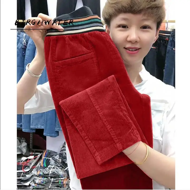 

Fashion Lamb Wool High Waist Loose Elegant Winter Women Pants High Quality Plus Velvet Thickening Harem Pants Casual Winter Pant
