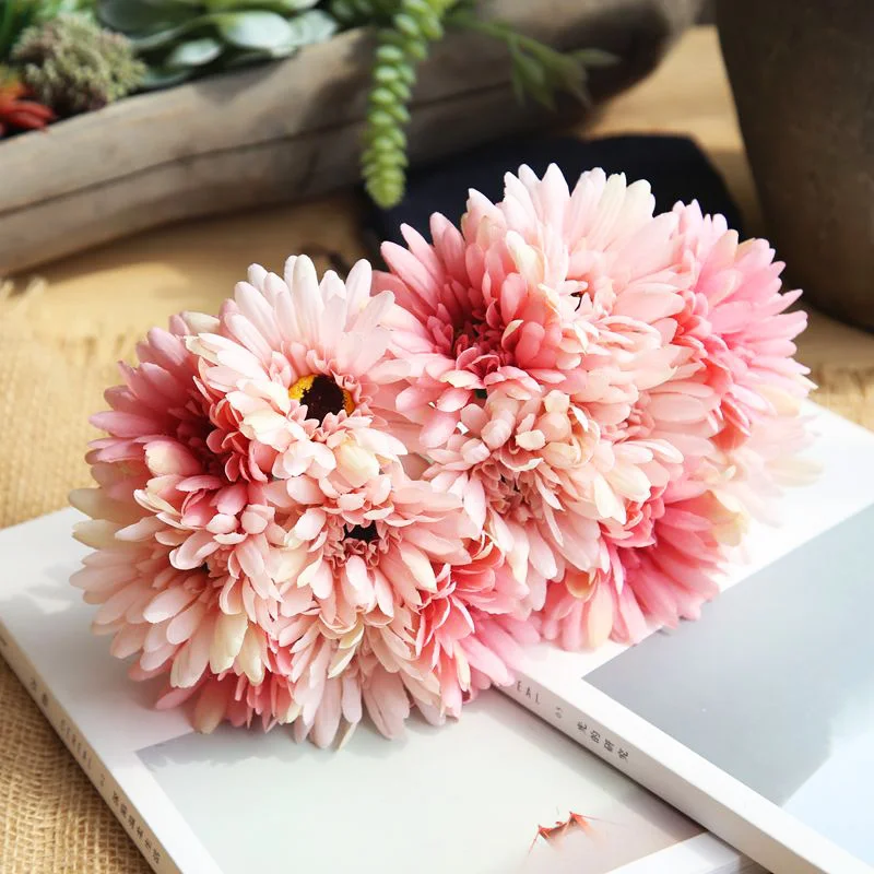 10CM 7pcs handmade gerbera fashion home garden bride DIY wedding banquet decoration Home fake flower | Дом и сад