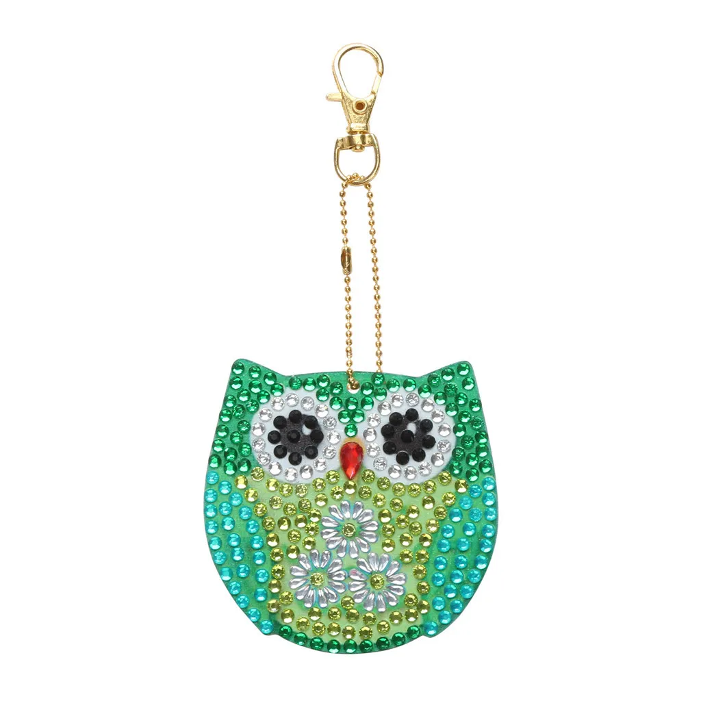 5D Diamond Painting Keychain Rhinestone Embroidery Pendant Key Ring Set DIY Craft Kits Cross Stitch Chain Car Bag Decor #W | Дом и сад