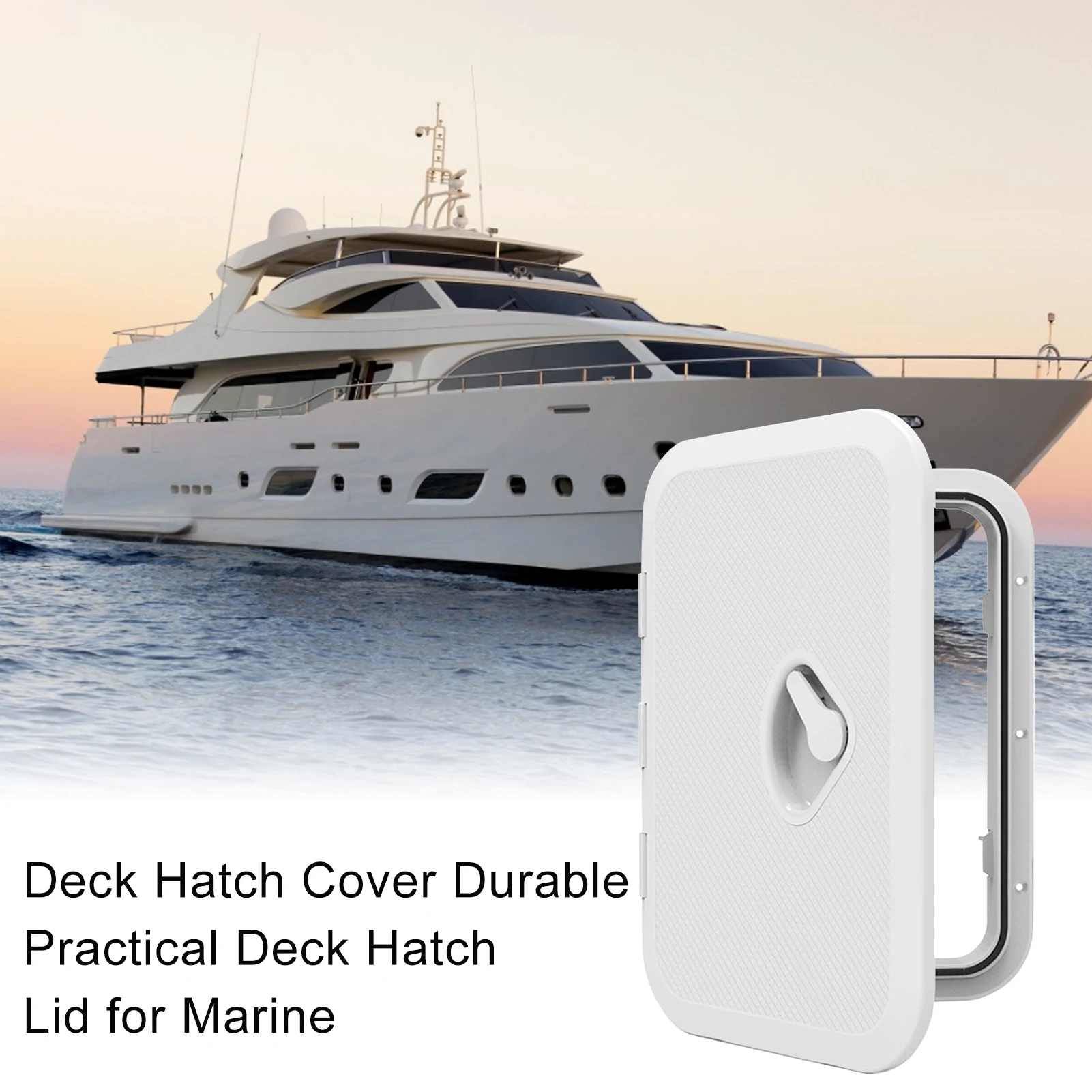 

270x375mm Marine Boat Deck Hatch ABS Square Deck Marine Hatch Door Inspection Yacht Cover screws Not included RB Accessories