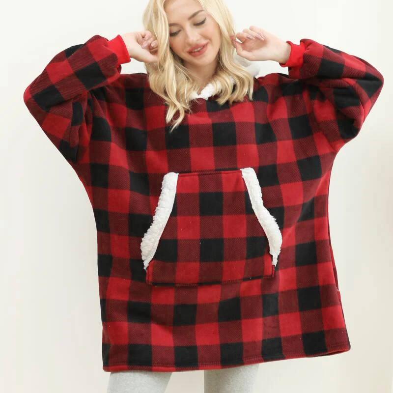 Женская фланелевая толстовка с капюшоном теплая большого размера 2021 | одежда
