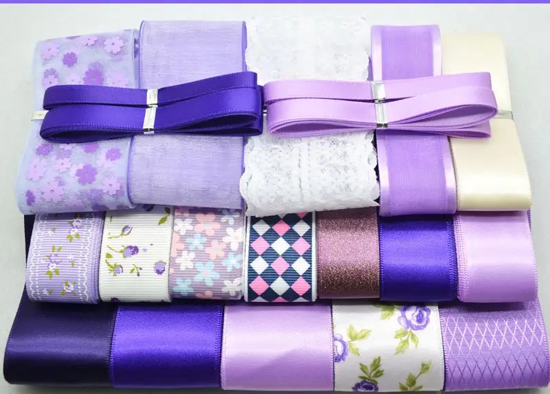 16 Набор лент для смешивания Diy девочка ребенок цвет розовый синий аксессуары для волос материал аксессуары набор для Diy лента для банта на волосы - Цвет: 16