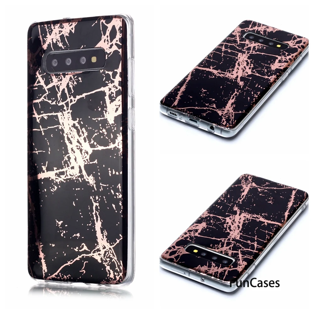 Защитные чехлы для телефонов funda Samsung S10 мраморный телефонный мягкий силиконовый
