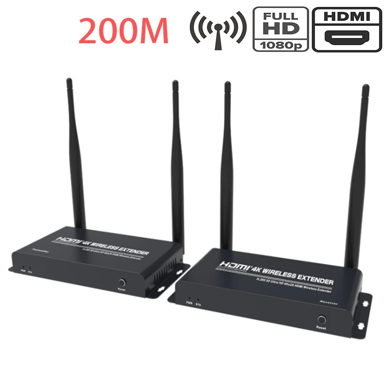 200 м HDMI удлинитель беспроводной 1080P HD кабеля аудио видео преобразователь 100