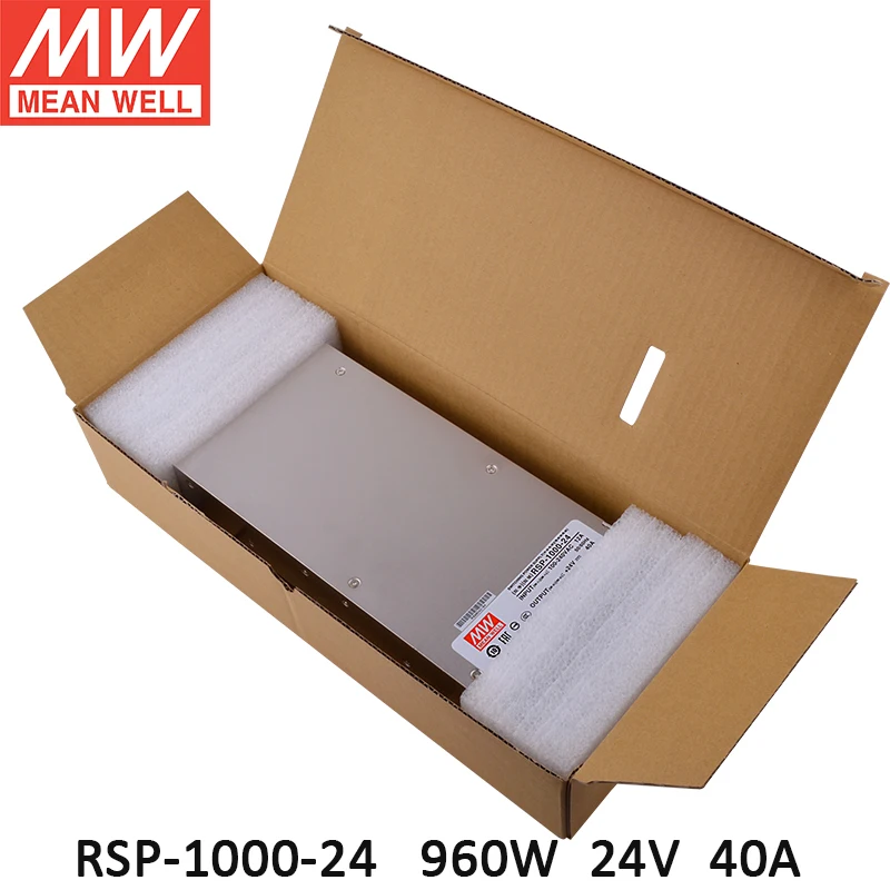 RSP 1000 24 MEAN WELL импульсный источник питания 110 В/220 В переменного тока в постоянного 40