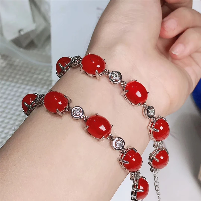 1 шт. женский браслет из серебра 925 пробы с натуральным нефритом