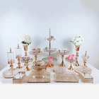 Набор золотых подставок для торта, 3 шт.-19 шт., поднос для кексов, инструменты для торта, украшение для дома, декорирование десерта, стола вечерние вечеринки, свадьбы