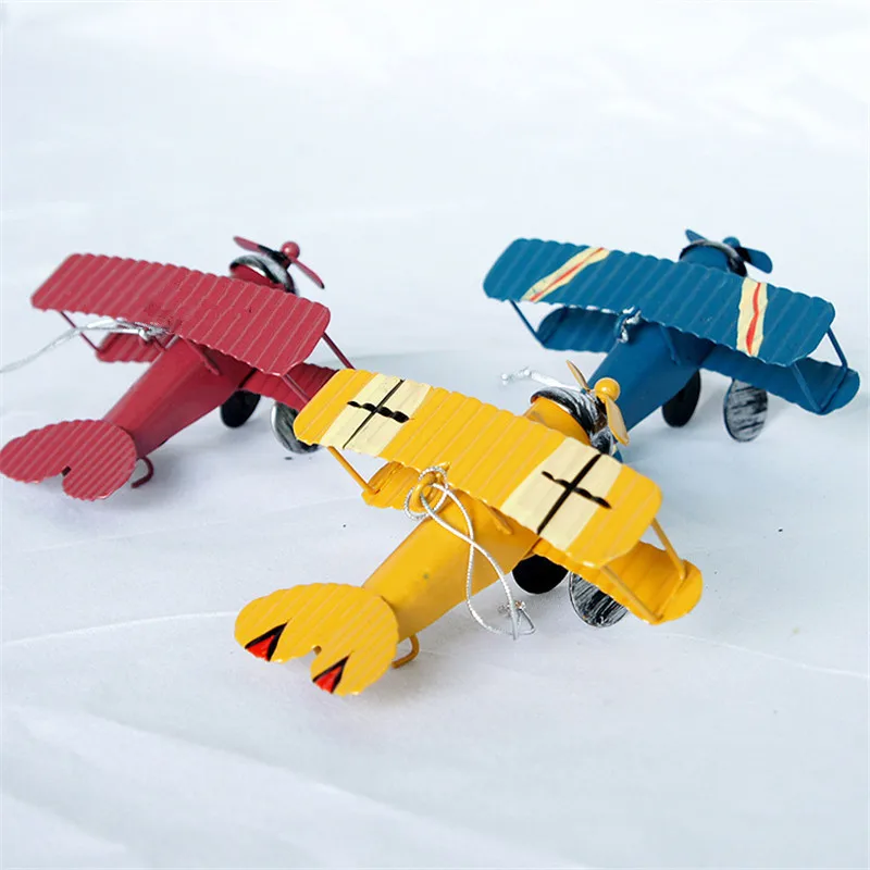 Винтажная модель самолета из металла планер биплан Aeromodelo домашнее свадебное