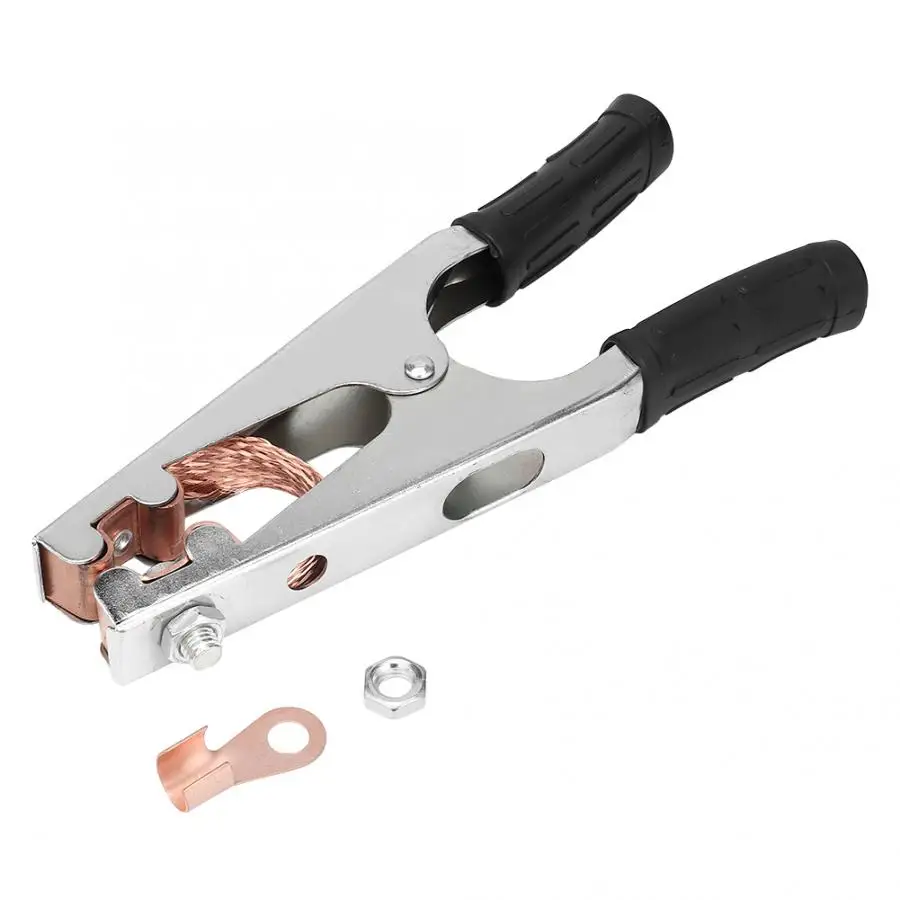 800A никелированные латунные щипчики сварочный кабель заземления Зажим для