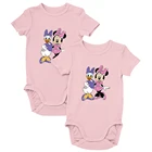 Комбинезон для младенцев, с коротким рукавом и Минни и маргариткой