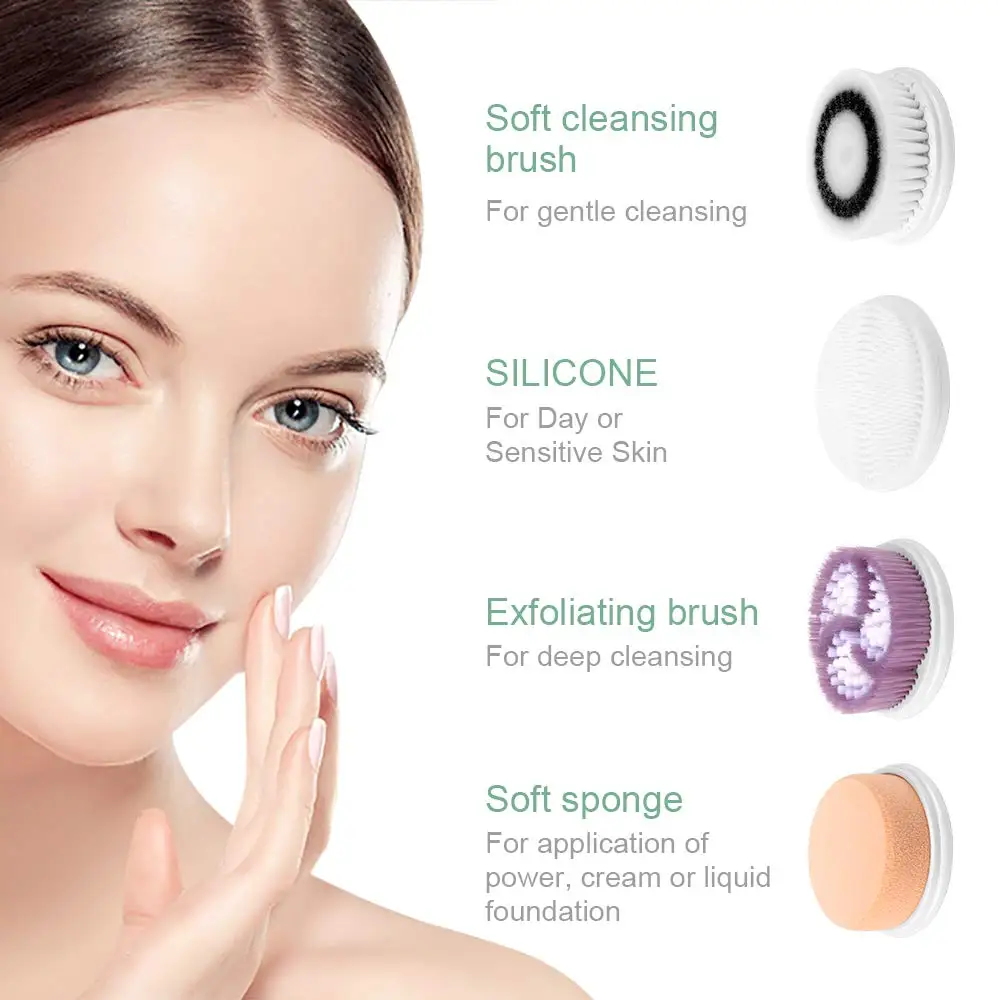 Щетка для очищения лица электрическая водостойкая щетка и тела вращающаяся