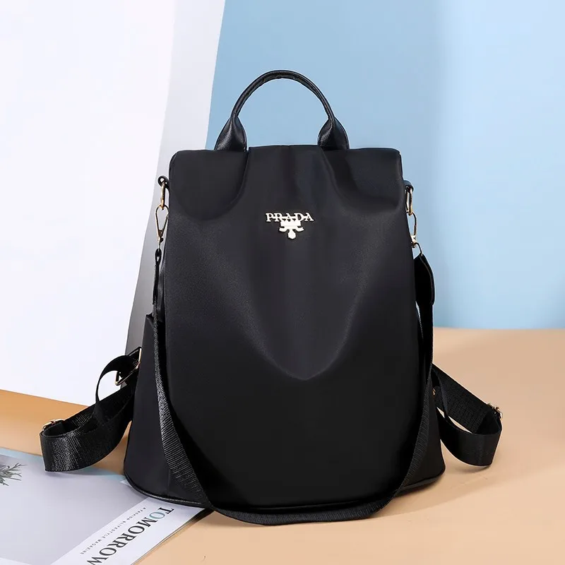 

Women's shoulder bag waterproof PU double back shoulder bag new fashion student school bag