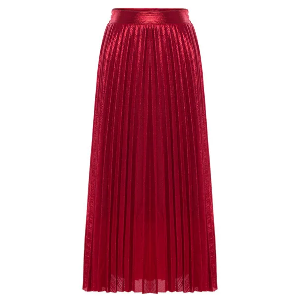 Женская модная плиссированная длинная юбка миди женская уличная повседневная с