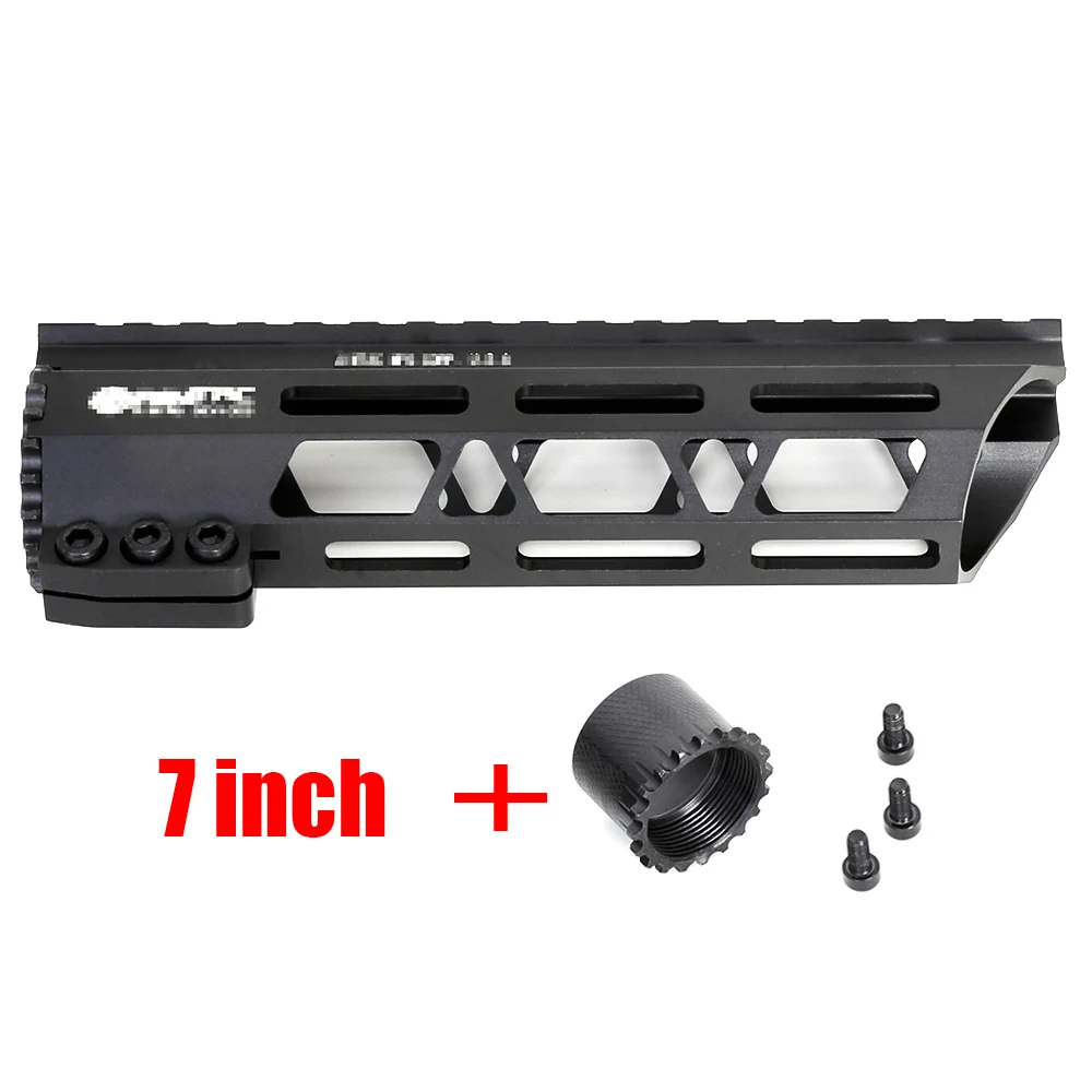 7 INCH HANDGUARD NUT 7 10 12 дюймов тактический Mlok свободный поплавок ствольная накладка Пикатинни аксессуары для охоты для AEG M4 M16 AR15 fit 223 5,56 с M-lok стальная муфта ствола - Цвет: 7 INCH HANDGUARD NUT