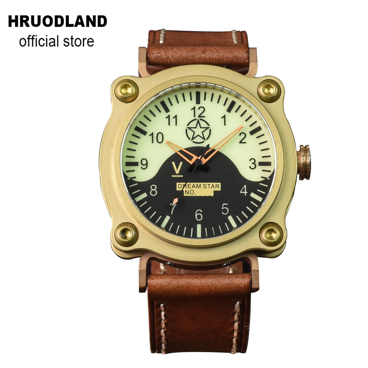 

Hruodland SW200 Limited Edition Bronze Men Automatic Watches Sapphire Crystal 5ATM Square Mechanical Unique Wristwatch for Male
