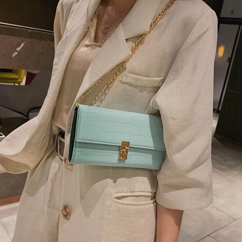 Летняя новая кожаная женская сумка Флип с каменным узором мессенджер на плечо