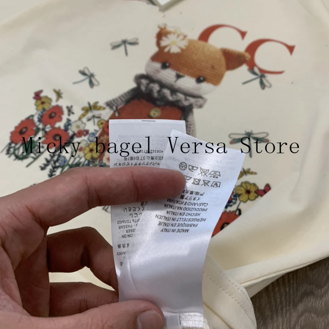 

2021 luxury brand flower letter printing fashion women's top temperament round neck versatile loose Casual Short Sleeve T-Shirt