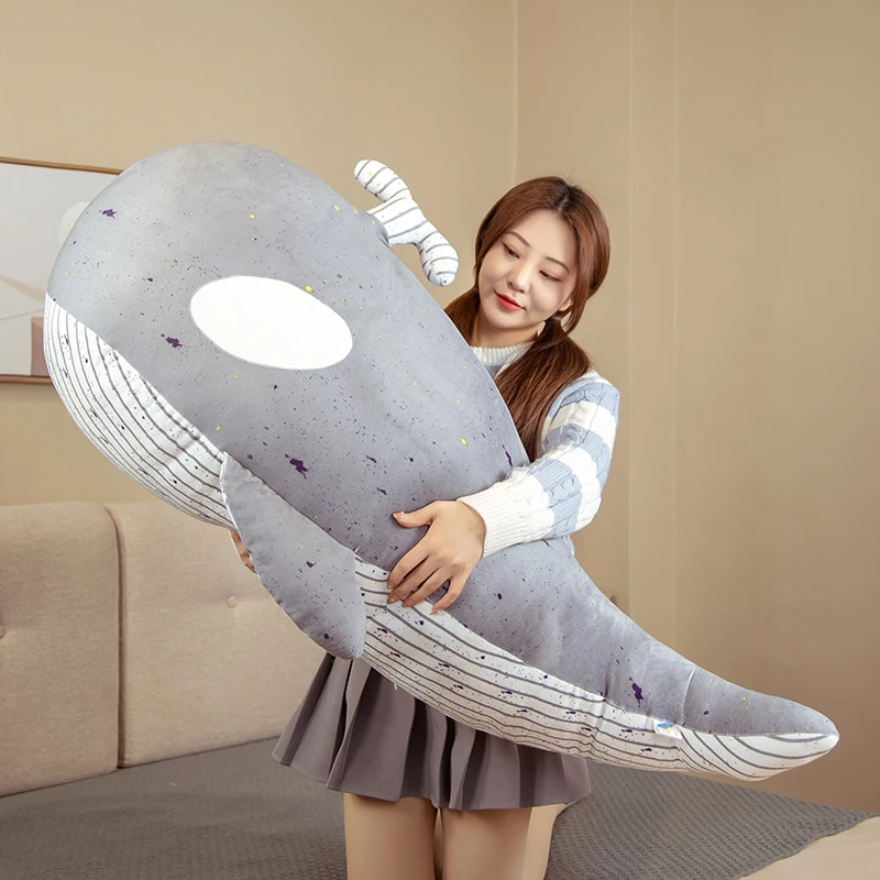 

Large Simulation Killer Whale Animal Plush Toy Kawaii Whale Stuffed Toy Pillow Children's Toy Gift for Girl Cushion Home Decor