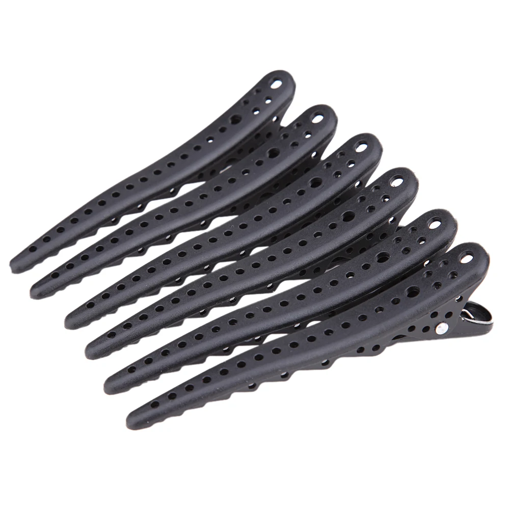 

6Pcs Black Hairpin Clip Mouth Salon Hair Care Stylin DIY Barber Pro Salon Hair Care Styling Accessories