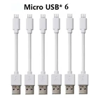 Кабель Micro USB Type-C, 25 см, короткий, для быстрой зарядки телефонов Samsung, Xiaomi, Huawei, Android