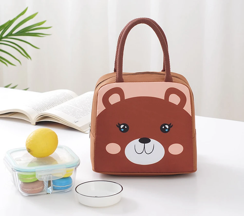 Мультфильм животных Rilakkuma Ланч сумка для женщин девочек дети портативный изолированная сумка-холодильник термо еда свежий пикника емкость фольга льда