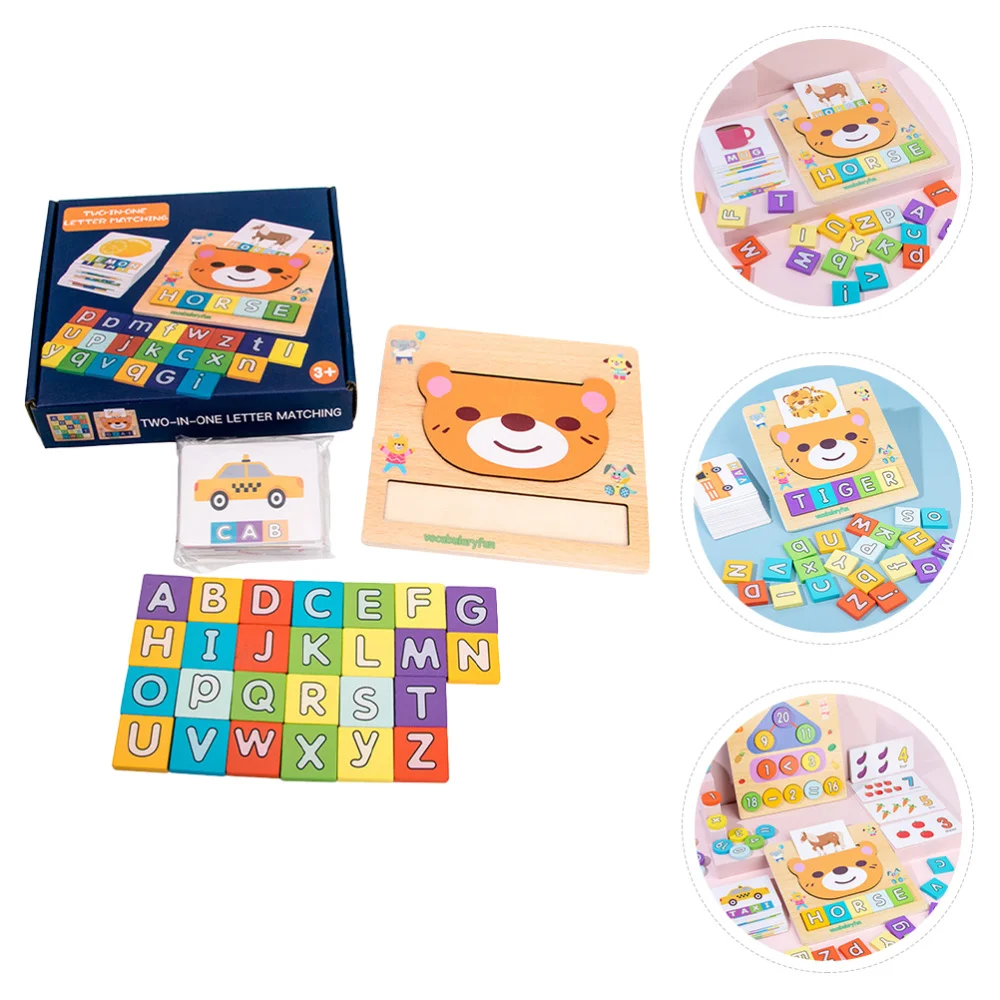 

1 Set 3D English Word Matching Wooden Spelling for Early Learning