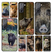 silicone cover wild boar pig brown for samsung galaxy s21 s20 fe ultra s10 s10e lite s9 s8 s7 s6 edge plus phone case