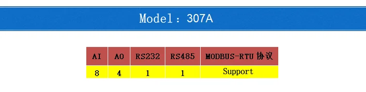 Modbus RTU IO модуль 8AI4AO аналоговый вход и выход RTU Siemens Mitsubishi PLC расширение