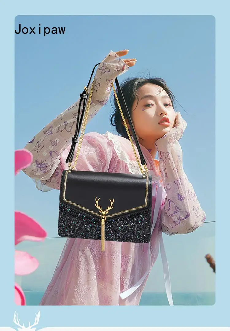 

The new ladies one-shoulder diagonal bag casual fashion trend wild high-quality texture cover-style chain small square bag