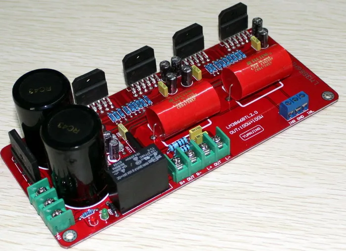 

2*100W amplifier board LM3886 BTL 2.0 channel power amp board Stage amplifier board/Using C1237 BTL speaker protection circuit