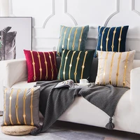 nordic style gilded cushion cover polyester pillow case black and white home decorative pillows cover for sofa car
