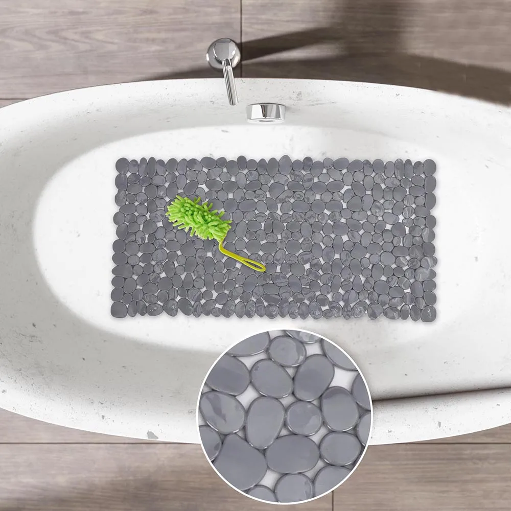 anti slip bathtub mats rubber pebbles stone 7036cm bathtub mat suction cup shower cushion foot pad pvc antiskid bathroom parts free global shipping