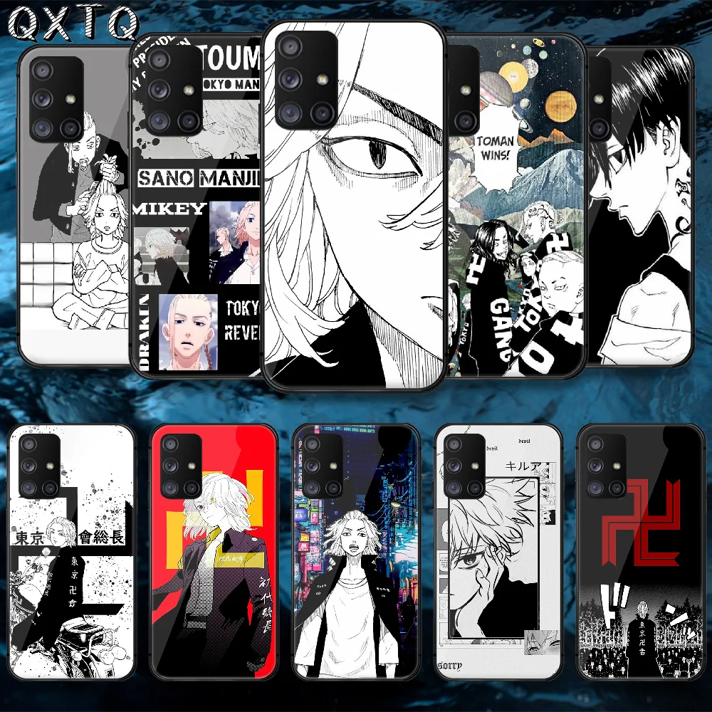 

QXTQ Anime Tokyo Revengers Tempered Glass Phone Case Bag Cover For Samsung Galaxy A 10 12 20E 21 30 32 50 40 51 52 70 71 72