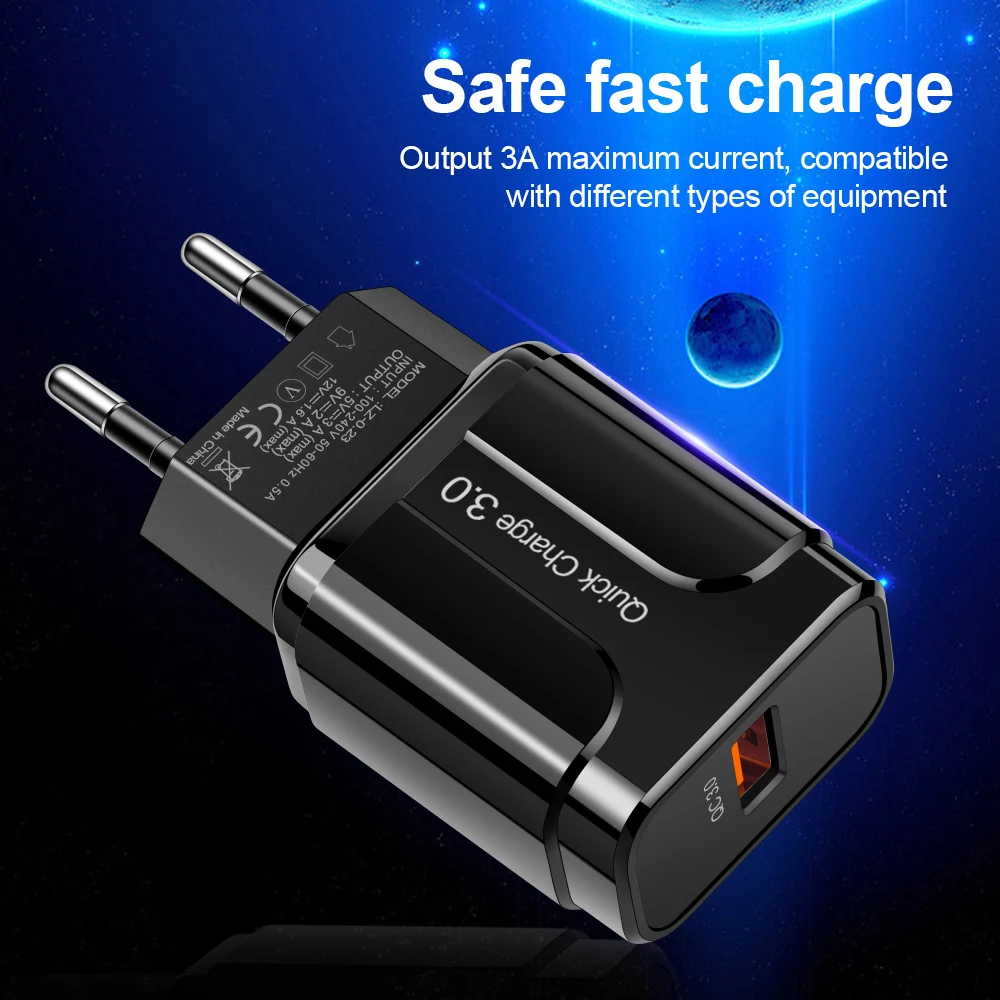 Быстрое зарядное устройство QC 3 0 18 Вт настенный USB адаптер для зарядки и