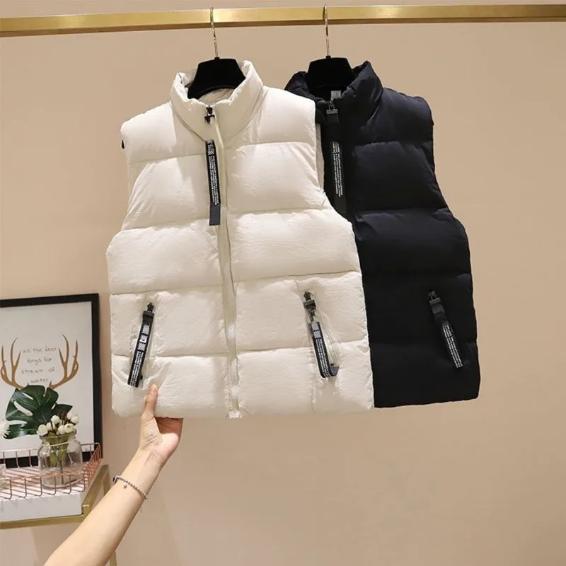 

Женский зимний теплый жилет с хлопковой подкладкой, парка без рукавов, куртка 2021, Женский Повседневный короткий жилет на осень