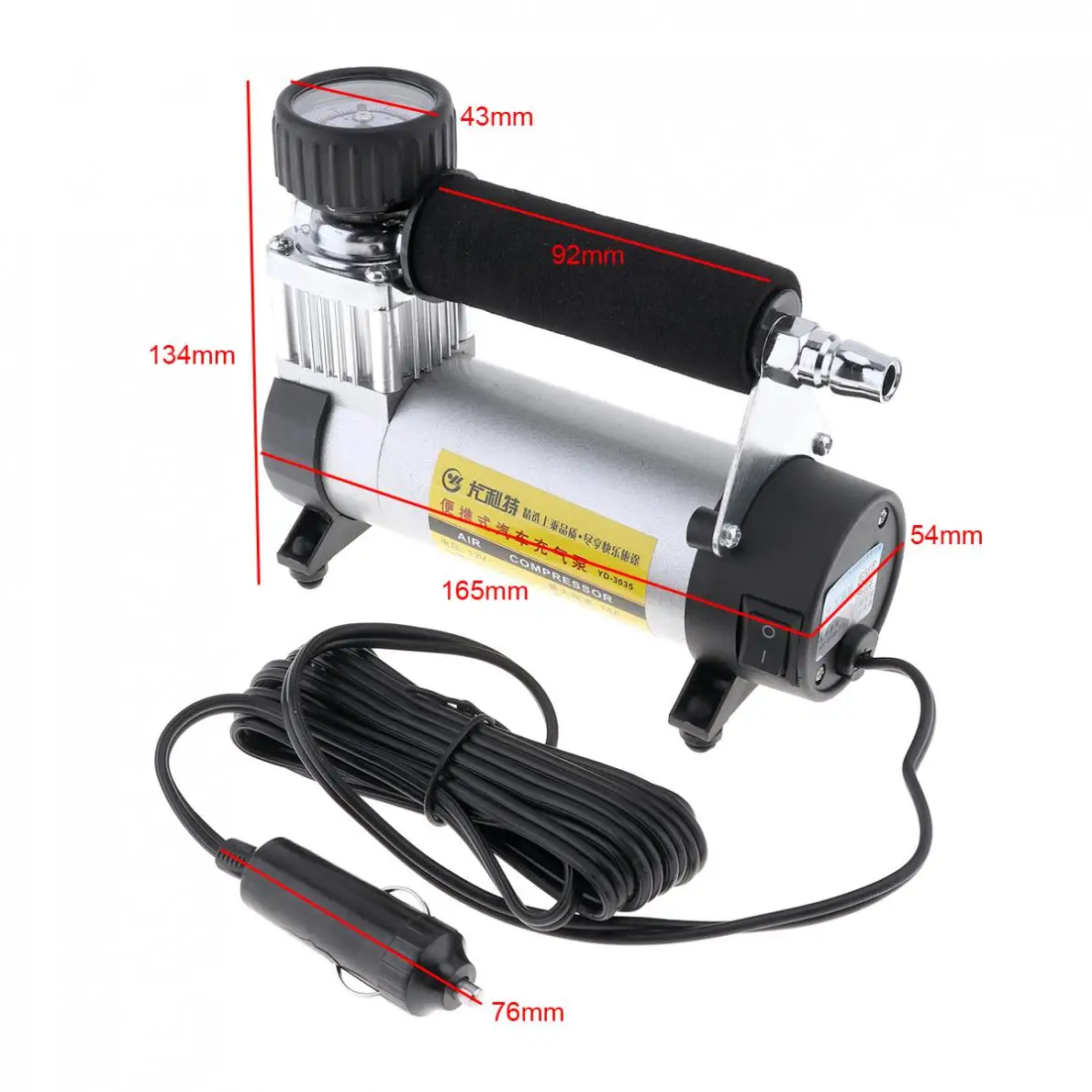 Портативный супер поток DC 12V 100PSI авто шины надувной насос/автомобильный