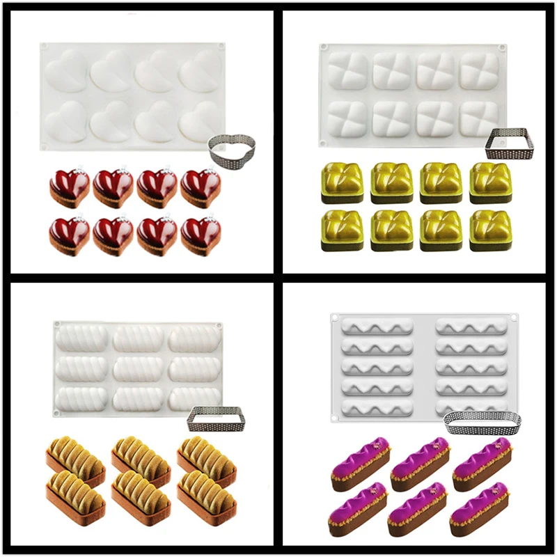 Тарт десерт силиконовый инструмент для торта Форма выпечки муссов кекс тартлет