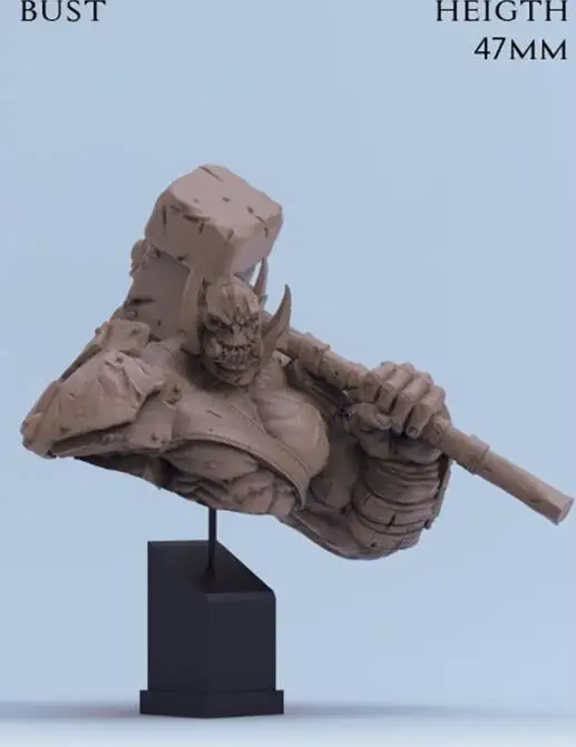 Набор для сборки груди из неокрашенной смолы ORC Warrior (без основания) масштаб