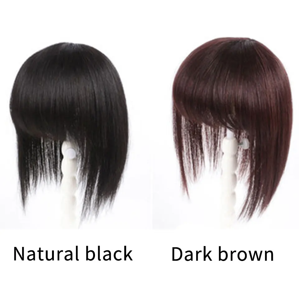 HOUYAN стиль Боб человеческие волосы с челкой накладные зажимом прямые натуральные