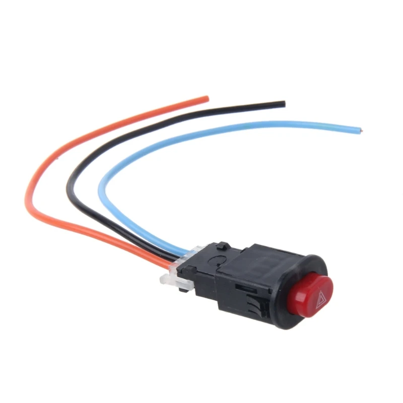 

Motorcycle Hazard Light Switch Double Warning Flasher Emergency Signal w/3 Wires Lock