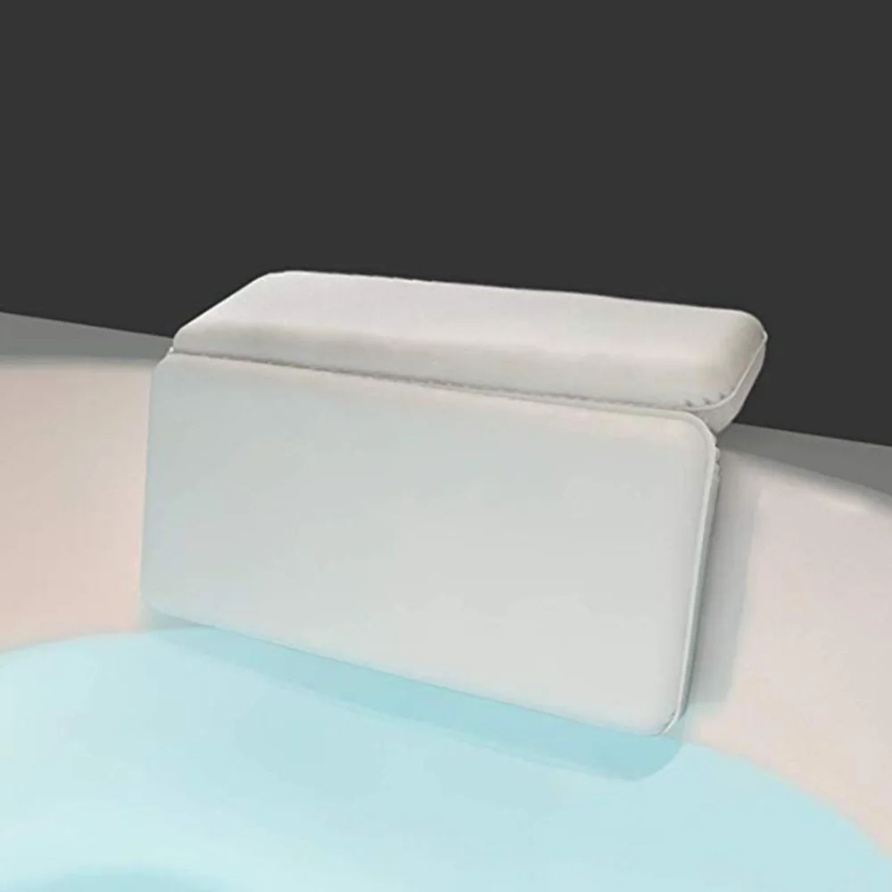 

Home SPA Bath Pillow With Suction Cups Anti-Slip Bath Tub Pillow PU Waterproof Sponge Bathtub Pillow Cushion Bathroom Showe