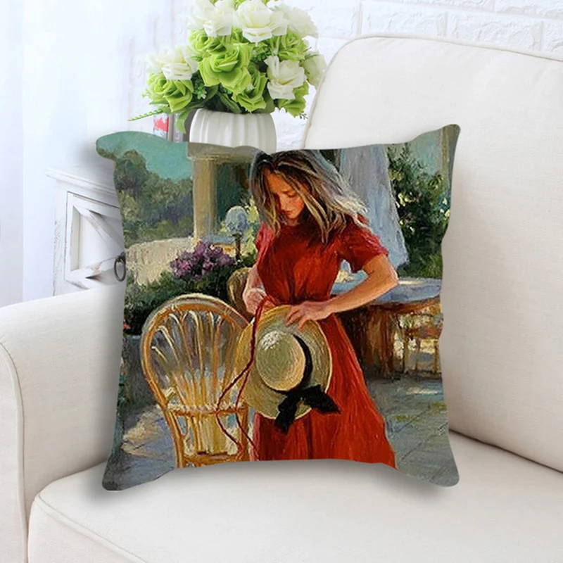 Льняная наволочка искусственная красивая Обложка украшение для спальни офиса