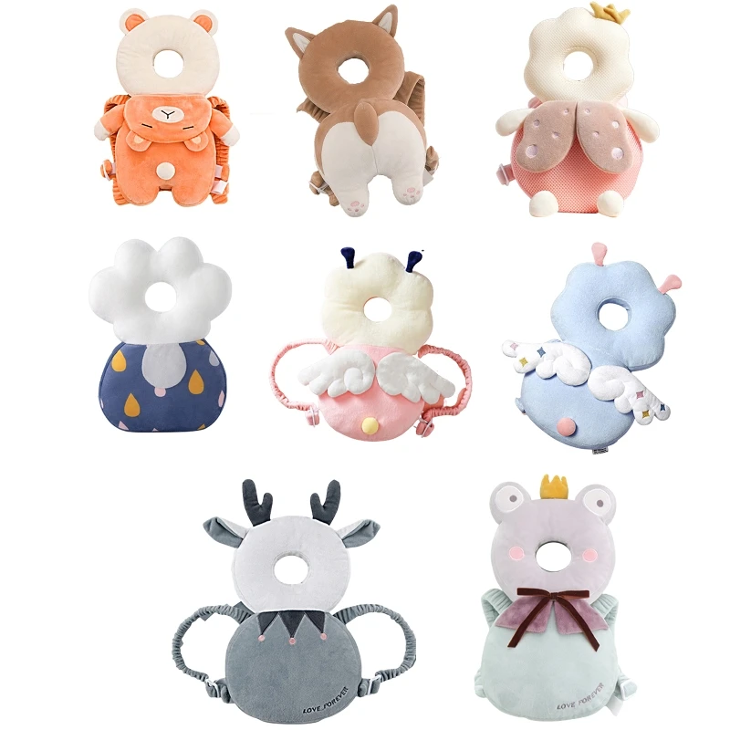 

Toddler Head Protection Pillow Cartoon Infant Anti-fall Pillow Wear Pillow Animal Shape Gift for Learning Walk Sit Baby