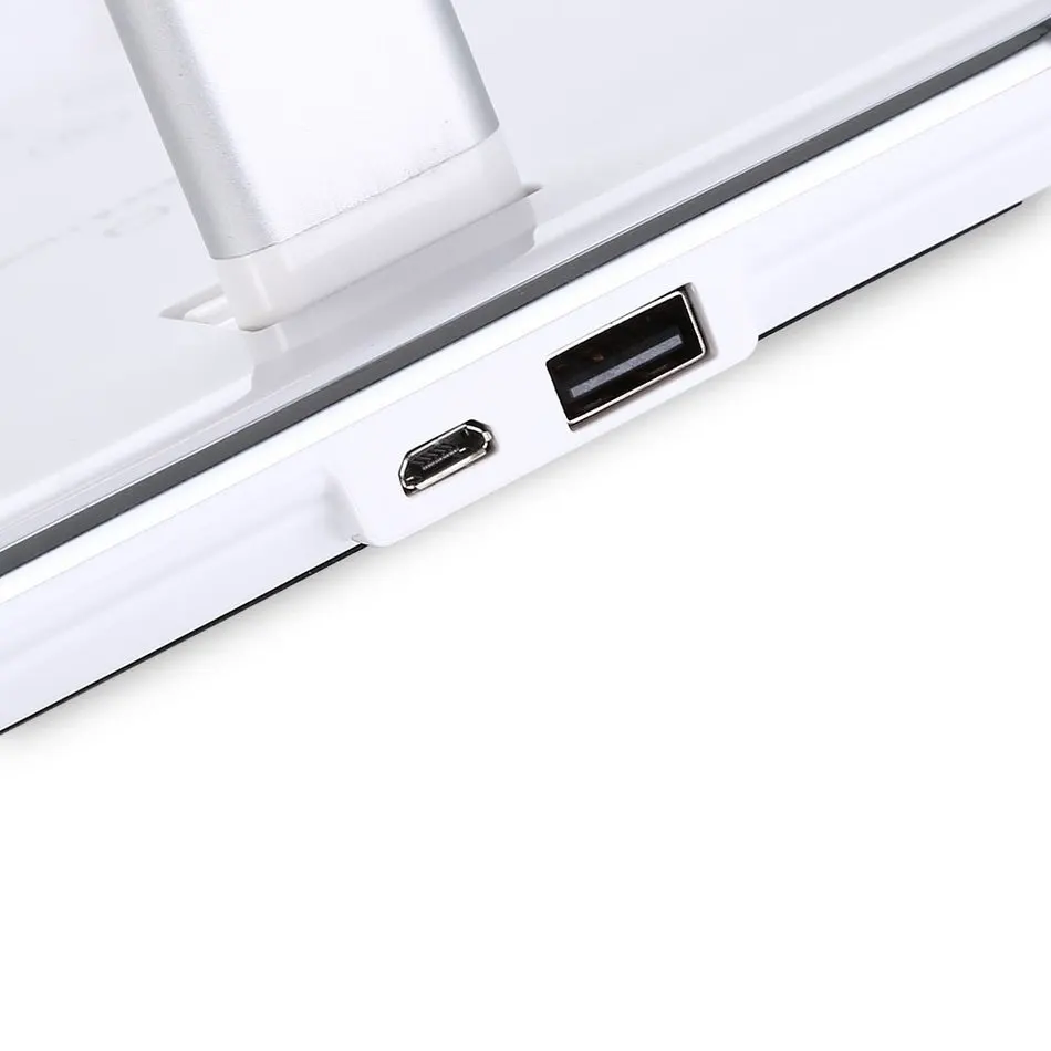 LED Desk Lamp Table Folding 4 Light Color Temperature Office Wireless Desktop Charger USB Output Bottom Foam | Лампы и освещение