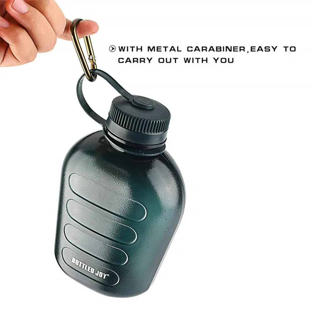 Бутылка для воды армейская зеленая пластиковая Спортивная портативная с