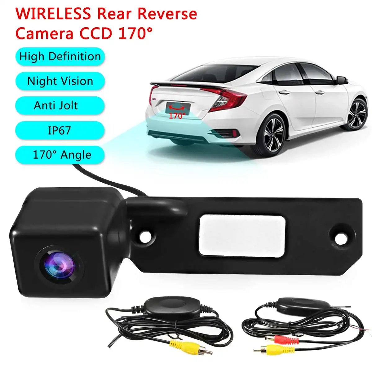 Wireless CCD Car Rear View Camera Video Reverse Parking For VW Passat 3B 3C Golf Plus T5 Caddy Jetta Sagitar Touran Skoda Superb