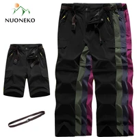 nuoneko outdoor quick dry women men pants removable waterproof trousers climbing tourism camping fishing hiking cargo pantspnt05