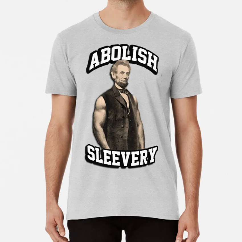 Авраам Линкольн-аболтация сани футболка Авраам Линкольн аболтание сани рукава Абрахам абабэ Линкольн Салан