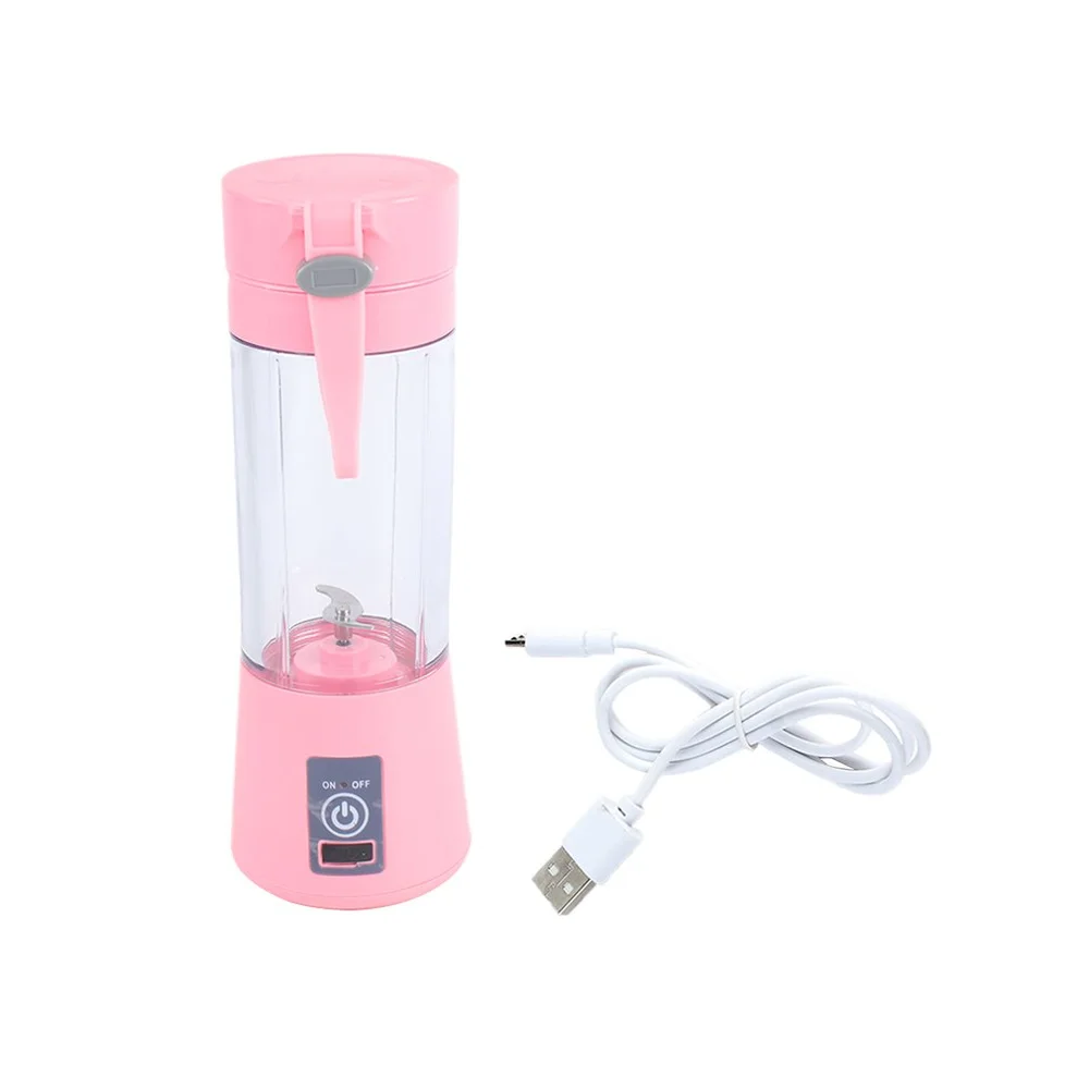 pink 380 мл портативный блендер USB соковыжималка бутылка кухня Электрический фруктовый Лимон соковыжималка расширитель машина соковыжималки - Цвет: pink