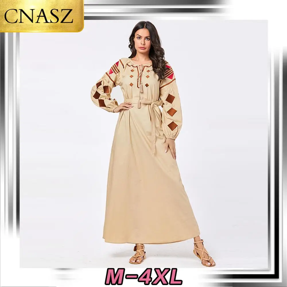 Новое мусульманское платье Дубай Мода размера плюс женское исламское